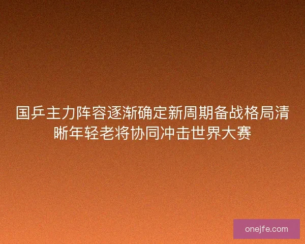 国乒主力阵容逐渐确定新周期备战格局清晰年轻老将协同冲击世界大赛