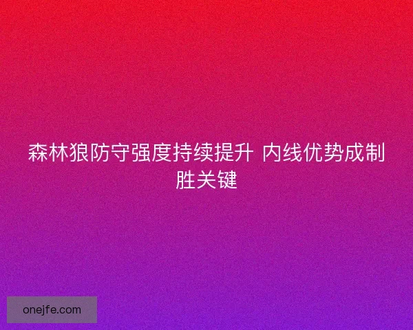 森林狼防守强度持续提升 内线优势成制胜关键